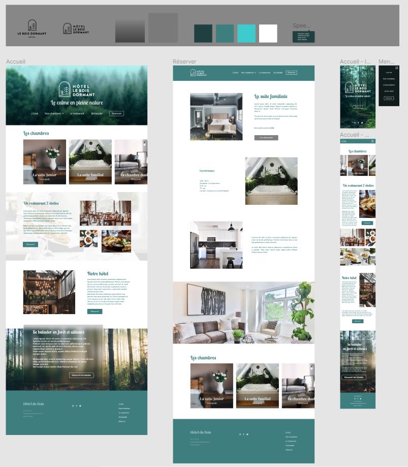 Prototype de site d'hôtel sous FIGMA